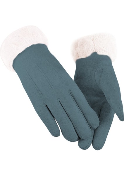 Camgöbeği Stili 22X17CM Kış Sıcak Eldiven Erkek ve Kadın Sevimli Polar Kalın Eldiven Mutfak Koruyucu Kapak Dış Mekan Sporları Dokunmatik Ekran Eldivenleri (Yurt Dışından)