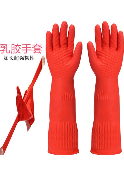 55CM Tarzı M-7-8 cm Avuç Içi 1 Çift Uzun Bulaşık Yıkama Temizlik Eldiveni Silikon Kauçuk Bulaşık Yıkama Eldiveni Ev Temizleyici Mutfak Aracı (Yurt Dışından) fırsatları