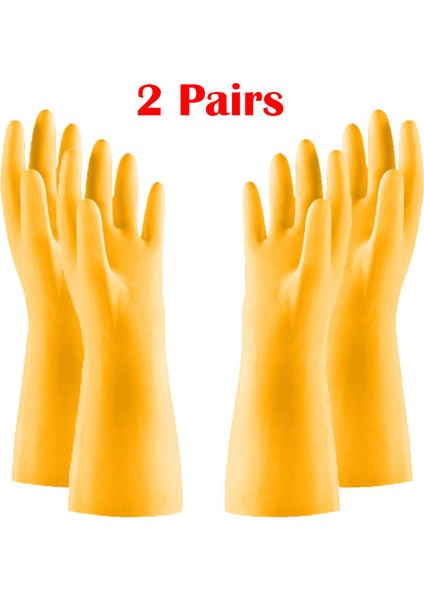 Sarı Stil S 32CM Kauçuk Lateks Eldiven Çamaşır Yıkama Iş Güvenliği Eldiveni Mutfak Aksesuarları Bulaşık Yıkama Su Geçirmez Eldiven Temizlik Aracı (Yurt Dışından)
