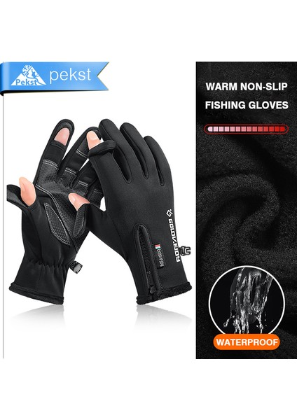 No.7 Tarzı L Boyutu Termal Eldiven Kış Dış Mekan Bisiklet Balıkçılık Eldiveni Erkeklerin Fotoğrafçılık Dokunmatik Ekran Polar Polar Yarım Parmak Flip Eldiven (Yurt Dışından) fiyatları