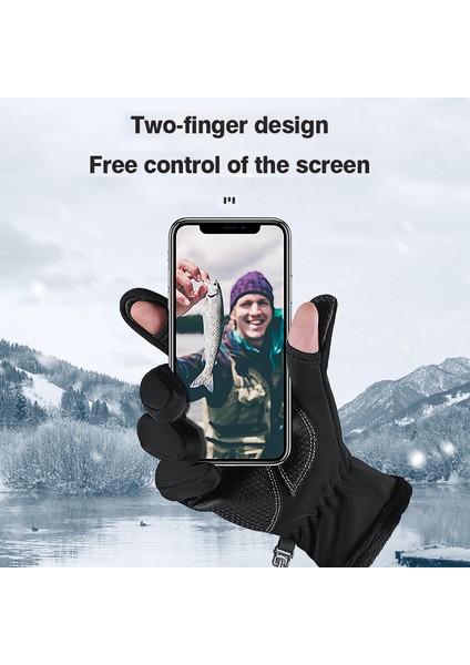 No.7 Tarzı L Boyutu Termal Eldiven Kış Dış Mekan Bisiklet Balıkçılık Eldiveni Erkeklerin Fotoğrafçılık Dokunmatik Ekran Polar Polar Yarım Parmak Flip Eldiven (Yurt Dışından) fırsatları