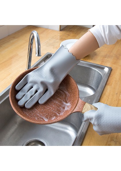 Gri Tarzı Mutfak Sihirli Silikon Bulaşık Eldiveni Ev Temizlik Eldiveni Süngerli Bulaşık Eldiveni (Yurt Dışından) modelleri