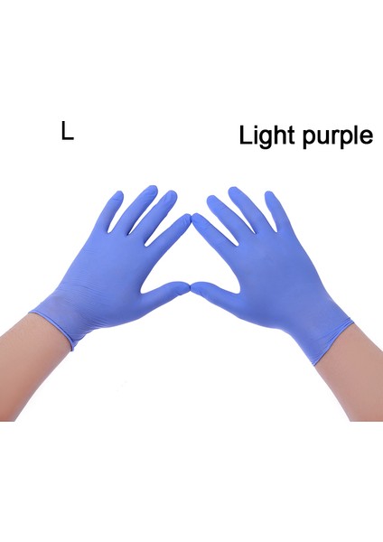 Açık Mor L Stili 20 Adet Pembe Kadın Erkek Eldivenler Evrensel Bahçe Mutfak Yıkama Iş Eldivenleri Lateks Kara Nitril Kauçuk Eldivenleri 100 Adet (Yurt Dışından)