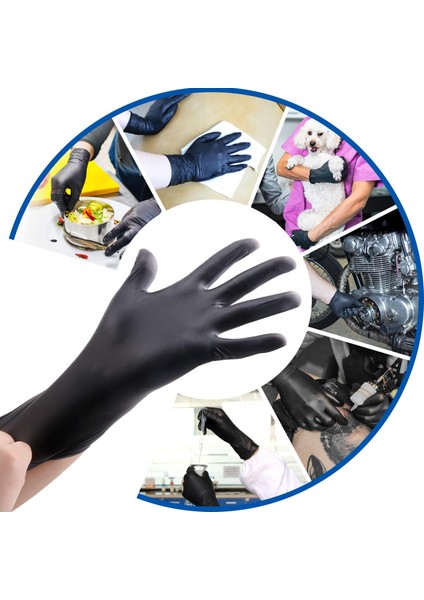 100 Pcs Tarzı M Boyutu 100 Paket Tek Kullanımlık Siyah Nitril Eldiven Ev Temizliği Iş Güvenliği Aletleri Bahçe Eldiven Mutfak Pişirme Araçları Dövme Eldiveni (Yurt Dışından) modelleri