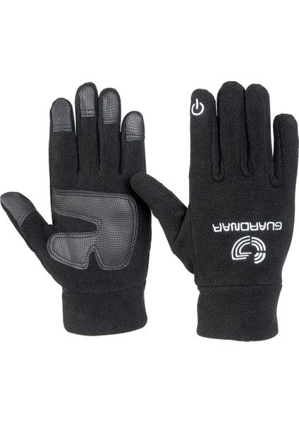 Siyah Stil M Boyutu Kış Sıcak Kadife Eldiven Dokunmatik Ekran Moda Dikiş Artı Kadife Astar Kadife Yumuşak Moda Eldiven (Yurt Dışından)