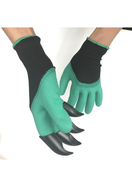 24CM 4pençe Tarzı Bahçe Eldiveni Tırnaklı Ekim Kazma Koruyucu Kauçuk Eldiven Nefes Alabilen Su Geçirmez Diken-Geçirmez Geçirgen Ev Lab (Yurt Dışından)