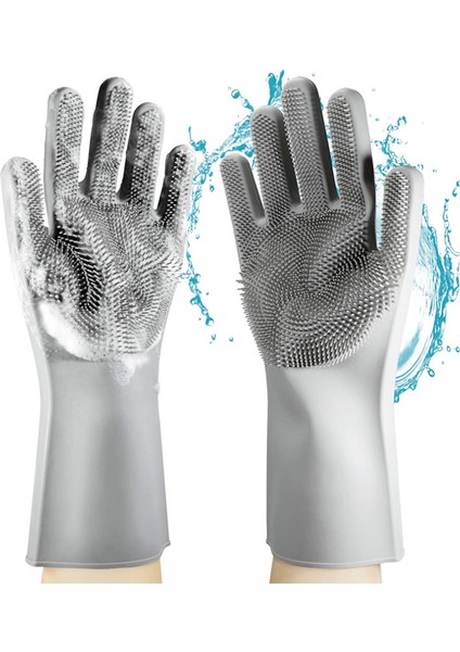 Pembe Tarzı Bulaşık Yıkama Temizlik Eldivenleri Sihirli Silikon Kauçuk Bulaşık Yıkama Eldivenleri Ev Temizleyici Mutfak Temizleme Aracı Ovma 1 Çift (Yurt Dışından) modelleri