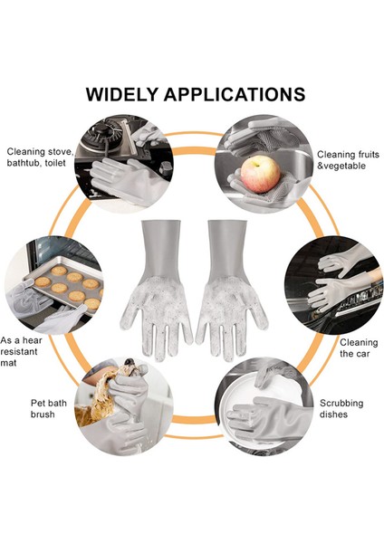 Pembe Tarzı Bulaşık Yıkama Temizlik Eldivenleri Sihirli Silikon Kauçuk Bulaşık Yıkama Eldivenleri Ev Temizleyici Mutfak Temizleme Aracı Ovma 1 Çift (Yurt Dışından) indirimleri