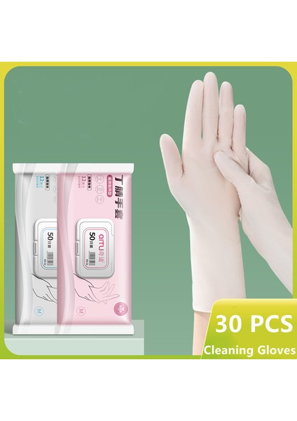 Pembe 30PCS Tarzı S Beden Pembe Nitril Tek Kullanımlık Eldiven 12 Inç Lateks ve Tozdan Arındırılmış Su Geçirmez Ev Eldiveni Temizlik Mutfak Yemek Bulaşık Yıkama Için (Yurt Dışından) fiyatları