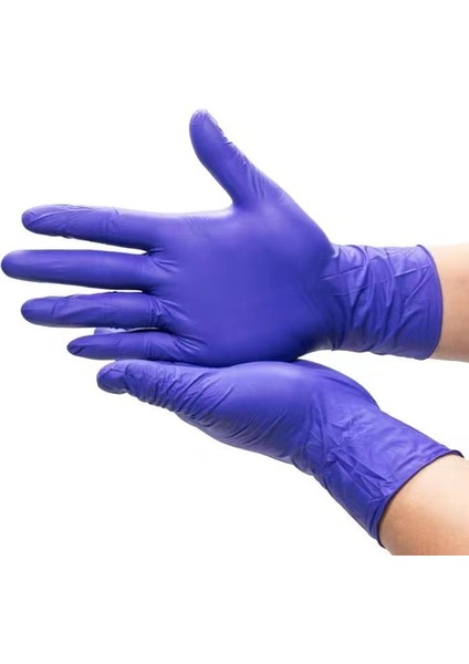 Lacivert 50PCS Tarzı L Boyutu Nitril Tek Kullanımlık Eldiven Endüstriyel Sınıf Lateks ve Tozsuz Vinil Eldiven Mekanik Temizlik Pişirme Güzellik Salonu Gıda Eldivenleri (Yurt Dışından)