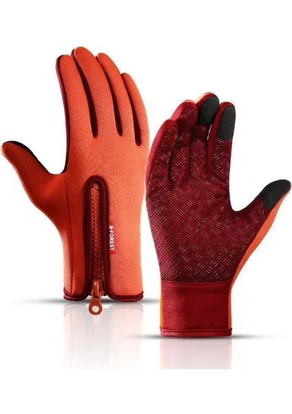 S2 Stili S Beden 2023 Yeni Erkek ve Kadın Dokunmatik Ekran Eldiveni Kış Sıcak Tüm Parmak Eldiven Bisiklet Kayak Açık Kamp Yürüyüş Motosiklet (Yurt Dışından)