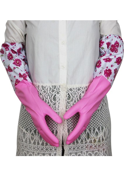 Pembe Tarzı S Beden Mutfak Aracı Temizlik Eldiveni Su Geçirmez Bulaşık Yıkama Uzun Ev Temizleme Fırçası Kauçuk Eldiven Aile Sağlığını Korur (Yurt Dışından) fiyatları