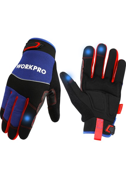 W133324AE Tarzı 189-201 mm Workpro Su Geçirmez Bisiklet Eldiveni Açık Hava Spor Koşu Motosiklet Kayak Dokunmatik Ekran Polar Eldiven Kaymaz Sıcak Tam Parmaklar (Yurt Dışından)
