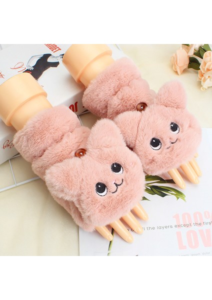 C Tarzı Kadınlar Için Kış Sıcak Yumuşak Tavşan Kürkü Örme Eldivenler Yarım Parmaklı Sürüş Eldivenleri Peluş Kalın Sevimli Kedi Dokunmatik Ekran Eldivenleri U2 (Yurt Dışından) fiyatları