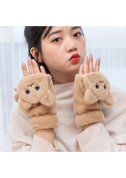 C Tarzı Kadınlar Için Kış Sıcak Yumuşak Tavşan Kürkü Örme Eldivenler Yarım Parmaklı Sürüş Eldivenleri Peluş Kalın Sevimli Kedi Dokunmatik Ekran Eldivenleri U2 (Yurt Dışından) modelleri