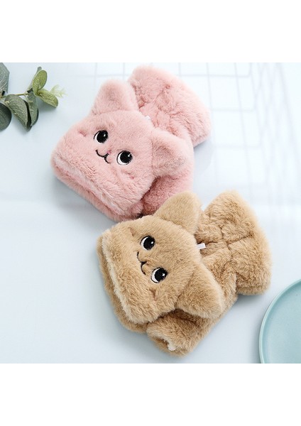 C Tarzı Kadınlar Için Kış Sıcak Yumuşak Tavşan Kürkü Örme Eldivenler Yarım Parmaklı Sürüş Eldivenleri Peluş Kalın Sevimli Kedi Dokunmatik Ekran Eldivenleri U2 (Yurt Dışından) indirimleri