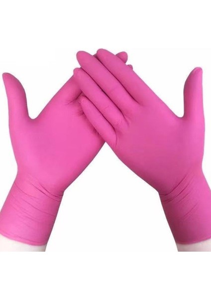 150G Pembe Eldiven Tarzı S Beden Siyah Eldivenler Tozsuz Lateks Mutfak Ev Temizliği Bahçe Saç Kesimi Makyaj Balık Tutma Bulaşık Yıkama Tek Kullanımlık Su Geçirmez (Yurt Dışından)