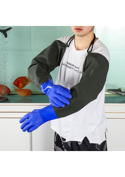 70CM Yağa Dayanıklı Stil Süper Uzun Yağ Geçirmez Kalın Delinme Dayanıklı Su Geçirmez Aşındırıcı Kauçuk Eldivenler (Yurt Dışından) modelleri