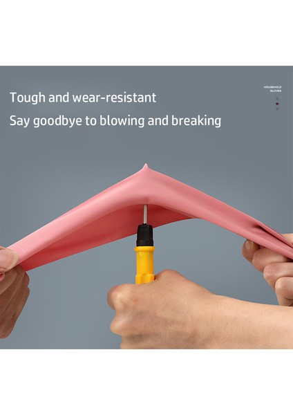Pembe Bir Tarz L Boyutu Kadın Su Geçirmez Lateks Bulaşık Eldiveni Mutfak Kalın Yıkama Eldiveni Temizlik Aracı (Yurt Dışından) indirimleri