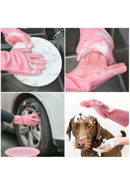 Yeşil Stil Mutfak Temizlik Araçları Için Mutfak Sünger Temizleyici Silikon Kauçuk Bulaşık Yıkama Eldivenleri Maği̇c Sünger Eldi̇venleri (Yurt Dışından) fırsatları