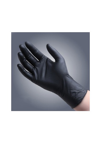 Siyah Stil M Boyutu Mutfak Bulaşık Makinesi Temizlik Ev Için Mavi Beyaz Renkli 9 Inç Nitril Tek Kullanımlık Eldiven (Yurt Dışından)