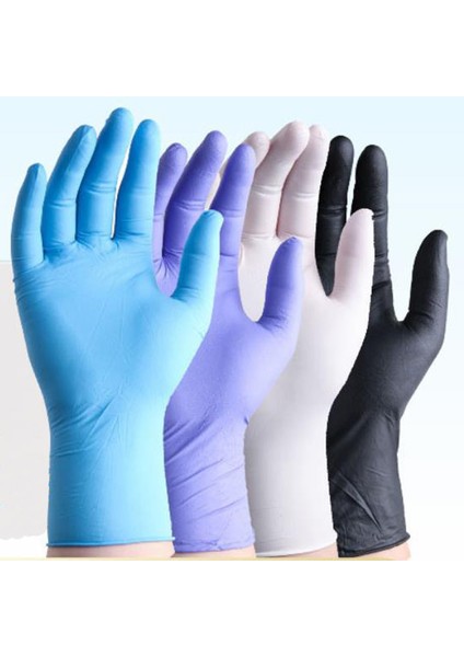 Siyah Stil M Boyutu Mutfak Bulaşık Makinesi Temizlik Ev Için Mavi Beyaz Renkli 9 Inç Nitril Tek Kullanımlık Eldiven (Yurt Dışından) fiyatları