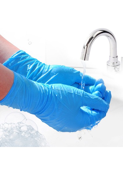 Siyah Stil M Boyutu Mutfak Bulaşık Makinesi Temizlik Ev Için Mavi Beyaz Renkli 9 Inç Nitril Tek Kullanımlık Eldiven (Yurt Dışından) fırsatları