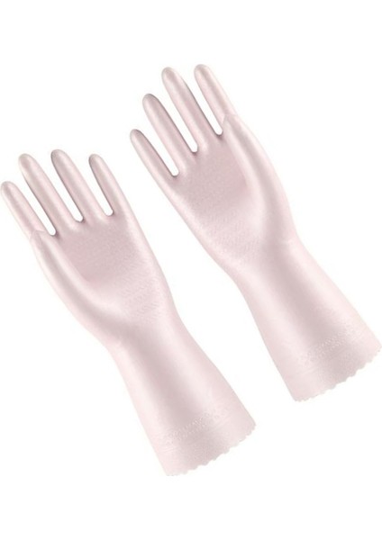 Mor Tarzı Lastik Peluş Kalın Pvc Su Geçirmez Eldiven Mutfak Bulaşık Çamaşır Temizlik Eldiveni (Yurt Dışından) modelleri