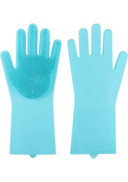 Mavi Stil Silikon Kauçuk Bulaşık Yıkama Eldiveni Çevre Dostu Temizlik Eldiveni (Yurt Dışından)