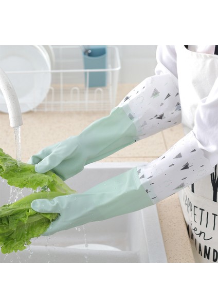 N999 Yeşil Tarzı L Boyutu 1 Çift Kalınlaştırılmış Bulaşık Eldiveni Mutfak Aşınmaya Dayanıklı Lateks Kauçuk Çamaşır Suyu Geçirmez Plastik Ev Dayanıklı Kase Fırça (Yurt Dışından) indirimleri