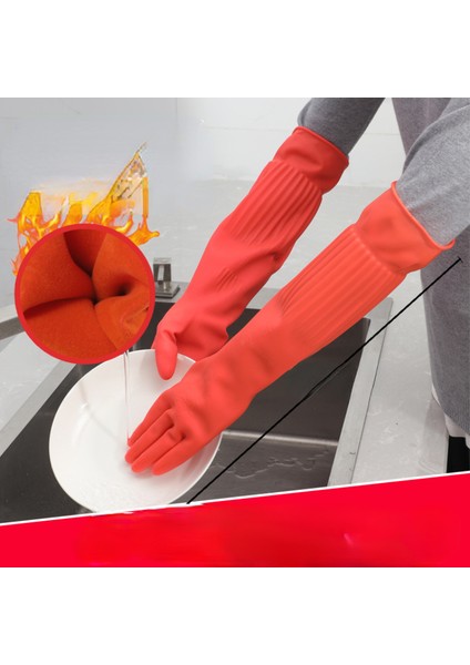 Açık Sarı Tarzı 45CM 1 Çift Uzun Bulaşık Yıkama Temizlik Eldiveni Silikon Kauçuk Bulaşık Yıkama Eldiveni Ev Temizlik Fırçası Mutfak Temizlik Aracı (Yurt Dışından) fiyatları