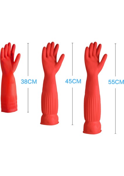 Açık Sarı Tarzı 45CM 1 Çift Uzun Bulaşık Yıkama Temizlik Eldiveni Silikon Kauçuk Bulaşık Yıkama Eldiveni Ev Temizlik Fırçası Mutfak Temizlik Aracı (Yurt Dışından) indirimleri