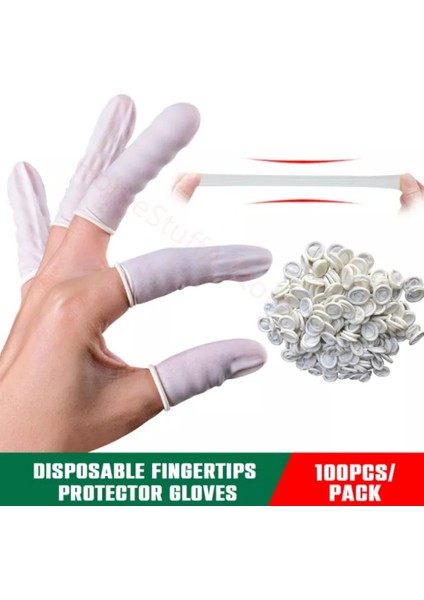 Sarı Stil 100 Adet Kokusuz Lateks Parmak Kondomları Beyaz Baş Parmak Eldivenleri Güzellik Saat Tamiri Işleri Parmak Uçları Koruyucu Eldiven Çift Araç (Yurt Dışından) fiyatları
