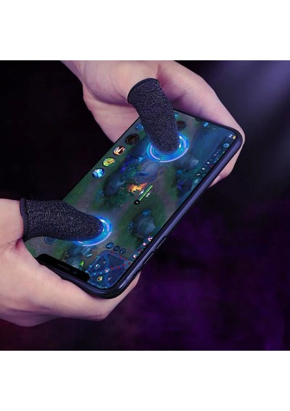 Siyah Stil 10 Adet Pubg Için Yeni Parmak Kılıfı Oyun Kontrolcüsü Ter Geçirmez Hassas Dokunmatik Ekran Oyun Parmak Eldiveni (Yurt Dışından)