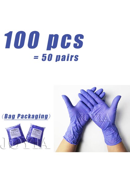 Mor - 100 Adet Stili Xs Boyutu Pembe Nitril Tek Kullanımlık Eldiven Lateks Içermez Xs Küçük Kadın Kız Çocuk Ev Temizliği Salon Vinil Eldiven Siyah Tozdan Arındırılmış (Yurt Dışından)