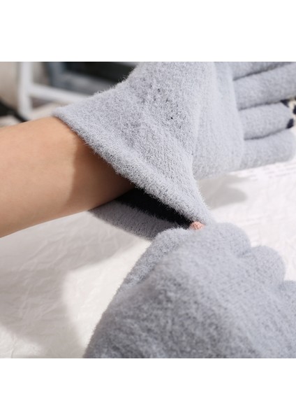 Lacivert Tarzı Kadınlar Için Kış Dokunmatik Ekran Eldiveni Sıcak Esnek Örgü Eldiven Modelleri Yün Imitasyonu Tam Parmaklı Guantes Dişi Tığ Işleme Luvas Kalınlaşma (Yurt Dışından) fırsatları