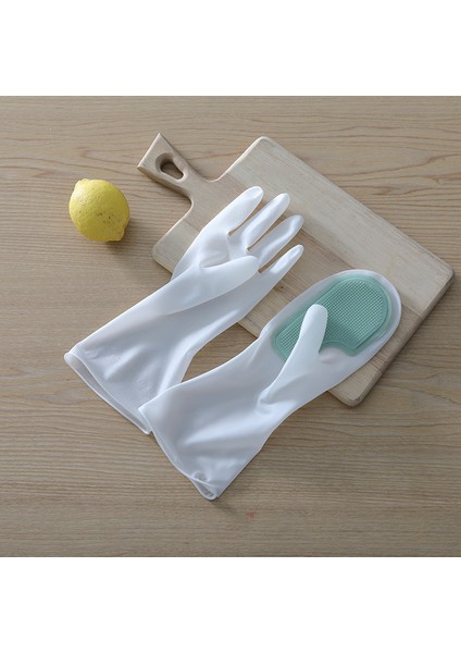 No.2 Tarzı 32CM Çok Fonksiyonlu Sihirli Fırça Bulaşık Eldiveni Lastik Mutfak Ev Işleri Temizlik Silikon Su Geçirmez Eldiven (Yurt Dışından)