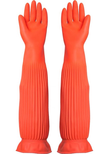 3 Çift Tarzı 45CM (18INÇ) Su Geçirmez Ev Eldiveni Iş Eldiveni Su Lastik Eldiven Ev Işleri Mutfak Araçları (Yurt Dışından)