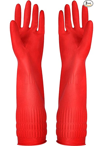 3 Çift Tarzı 45CM (18INÇ) Su Geçirmez Ev Eldiveni Iş Eldiveni Su Lastik Eldiven Ev Işleri Mutfak Araçları (Yurt Dışından) modelleri