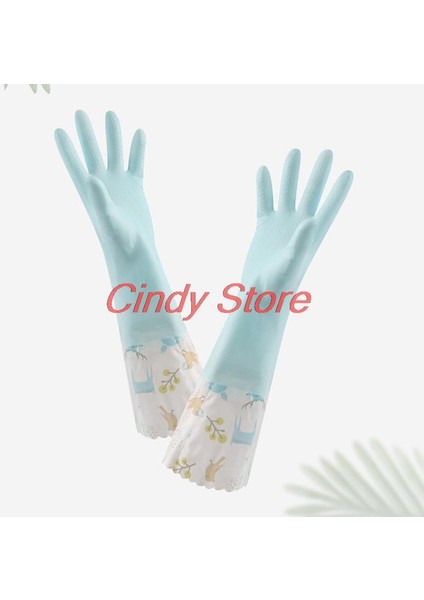 Mavi Artı Kadife Tarzı L Boyutu 2 Çift Bulaşık Eldiveni Sıcak Peluş Kauçuk Su Geçirmez Mutfak Bulaşıkları Yıkama Ev Işleri Eldiven Kadınlar Su Geçirmez Temizlik Eldiveni (Yurt Dışından) fırsatları