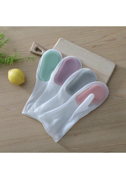 No.2 Tarzı 32CM Çok Fonksiyonlu Sihirli Fırça Bulaşık Eldiveni Lastik Mutfak Ev Işleri Temizlik Silikon Su Geçirmez Eldiven (Yurt Dışından)