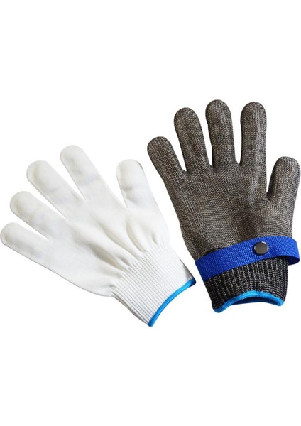Xl Tarzı Paslanmaz Çelik Eldiven Kesilmeye Dayanıklı El Koruyucu Çelik Tel Eldiven Erkek Kadınlar Için Işçilik Bahçecilik Mutfak Kasap El Aletleri Eldivenleri (Yurt Dışından)