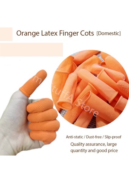 100PCS Tarzı M Boyutu Yeniden Kullanılabilir Parmak Kılıfı Tırnak Sanatı Aracı Lastik Eldiven Turuncu Parmak Kılıfları Kaymaz Doğal Lateks Parmak Ucu Koruyucu Temizlik (Yurt Dışından) modelleri