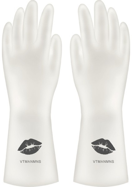 Dudak Izi Stili L Avuç Içi Genişliği 11CM Su Geçirmez Kauçuk Lateks Bulaşık Eldiveni Kaymaz Dayanıklı Mutfak Temizlik Ev Işleri Bulaşık Yıkama Araçları (Yurt Dışından)