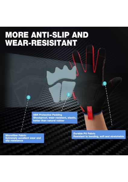 Siyah Stil M Boyutu Tam Parmak Dokunmatik Ekran Iş Eldivenleri Mekanik Çalışan Erkekler Iş Eldivenleri Kaplama Eldivenler Çalışma Koruma Eldivenleri (Yurt Dışından) modelleri