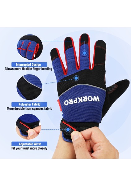 Siyah Stil M Boyutu Tam Parmak Dokunmatik Ekran Iş Eldivenleri Mekanik Çalışan Erkekler Iş Eldivenleri Kaplama Eldivenler Çalışma Koruma Eldivenleri (Yurt Dışından) indirimleri