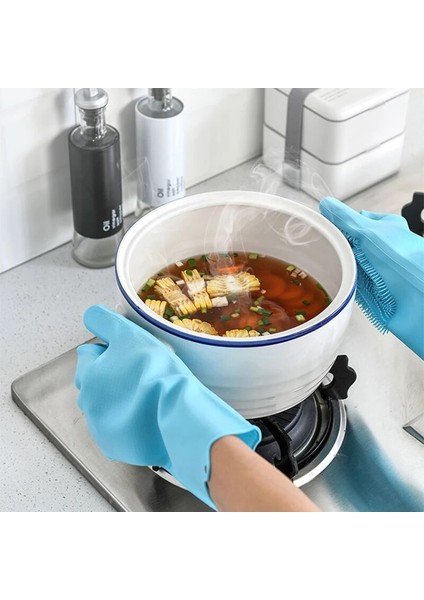 Pembe Tarzı Mutfak Temizlik Araçları Için Mutfak Sünger Temizleyici Silikon Kauçuk Bulaşık Yıkama Eldivenleri Maği̇c Sünger Eldi̇venleri (Yurt Dışından) modelleri