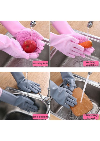 Mavi Stil Sol El Silikon Bulaşık Eldiveni Mutfak Temizlik Eldiveni Bulaşık Yıkama Çok Fonksiyonlu Sihirli Eldiven Ev Temizlik Araçları (Yurt Dışından) fırsatları