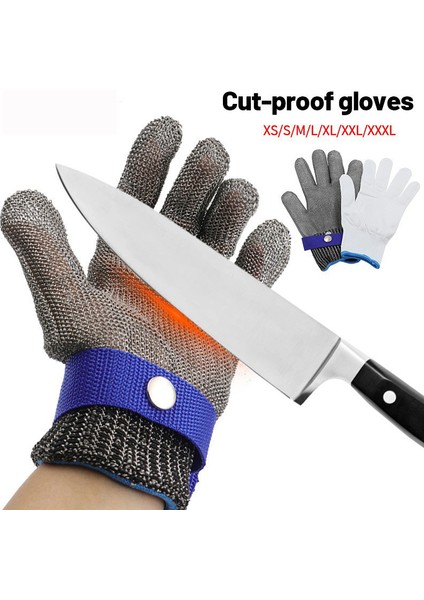 Gri Tarzı M Boyutu Paslanmaz Çelik Eldiven Kesilmeye Karşı Güvenlik Kesilmeye Dayanıklı El Koruyucu Metal Et Filesi Eldiven Kasap Tel Bıçak Delme Koruma (Yurt Dışından) fiyatları