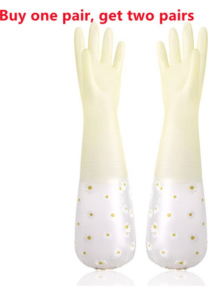 Tek Katmanlı Sarı Stil L Boyutu 2 Çift Pvc Bulaşık Yıkama Temizlik Kauçuk Eldiveni Dayanıklı Silikon Kauçuk Bulaşık Yıkama Su Geçirmez Bulaşık Eldiveni Ev Mutfak Için (Yurt Dışından)